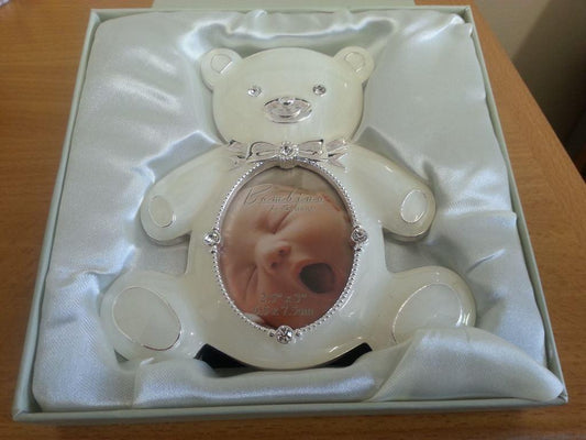 Bambino by Juliana - Silver Plated Teddy Photo Frame - CG143 - New