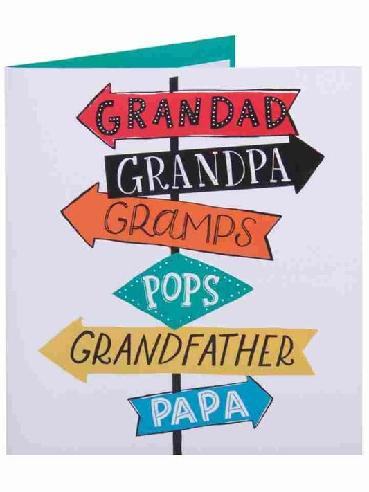 Grandad, Grandpa, Gramps, Pops, Grandfather, Papa Father's Day Greeting Card 
