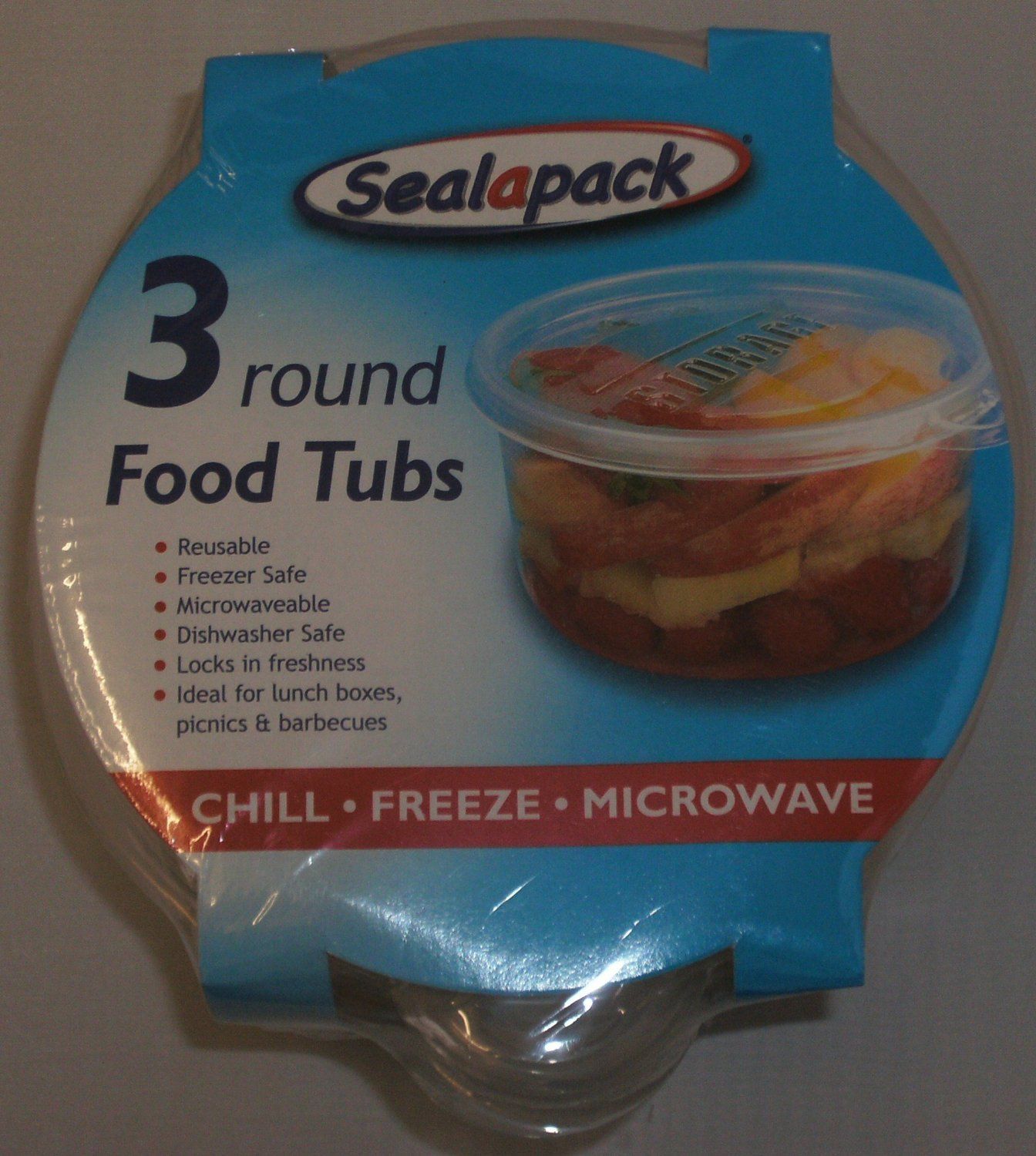 ROUND FOOD TUBS 3 PACKS SIZE 10 CM DIA