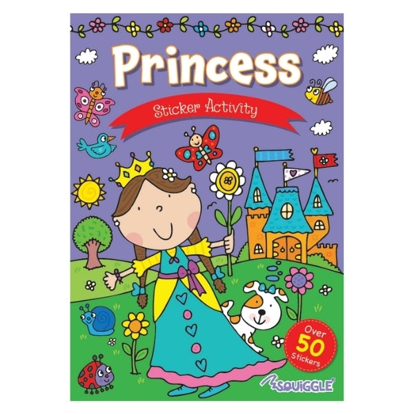 Pack of 6 A4 Unicorn Or Princess Design My Fun Sticker Activity Books