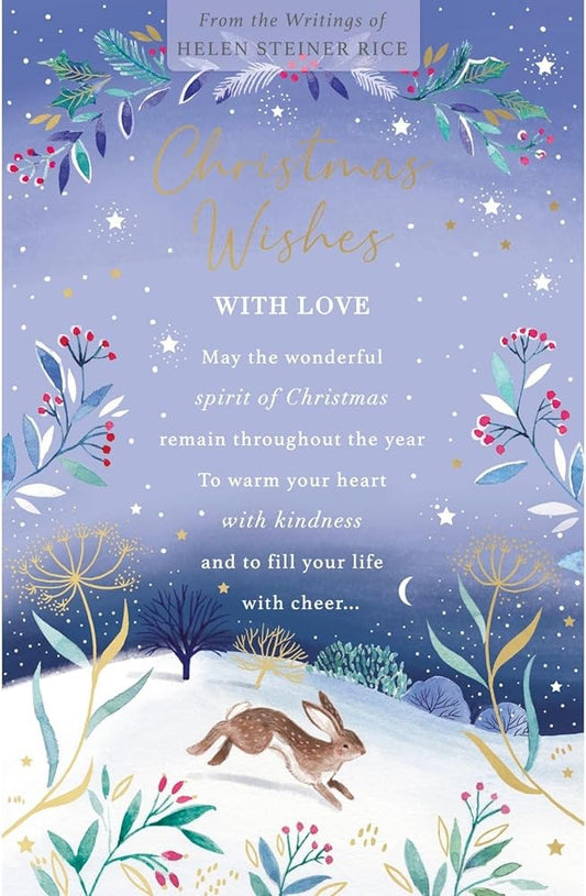 Winter Hare Festive Design Helen Steiner Rice Christmas Card