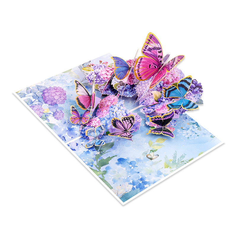 Fluttering Grace Butterfly 3D Pop Up Greeting Card - Birthday Mother Anniversary Valentine's Day