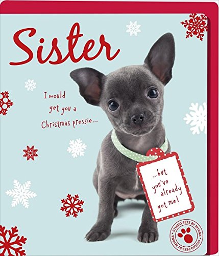 Studio Pets Sister Christmas card Puppy 