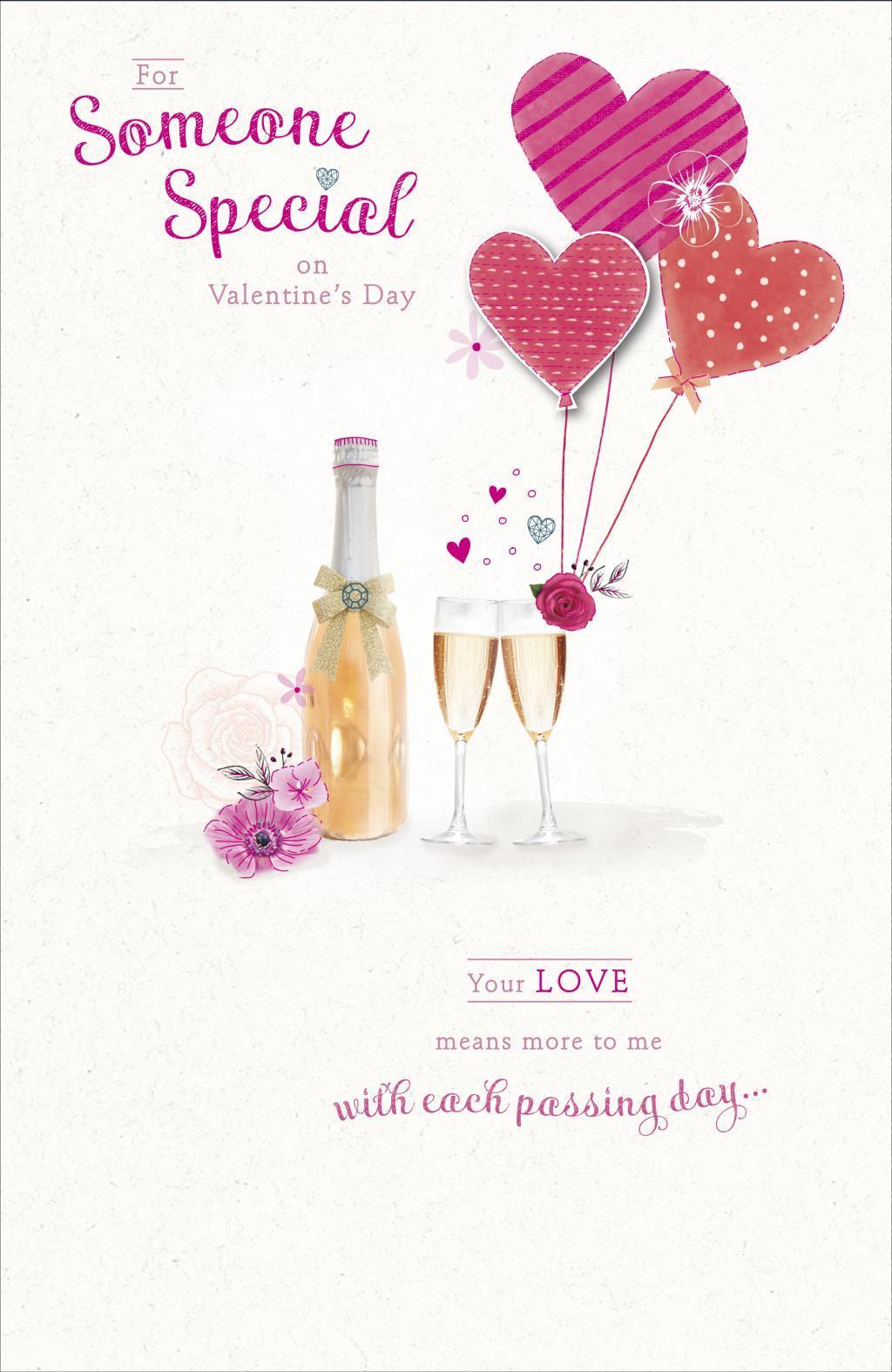 Someone Special Heart Balloons Valentine's Day Card