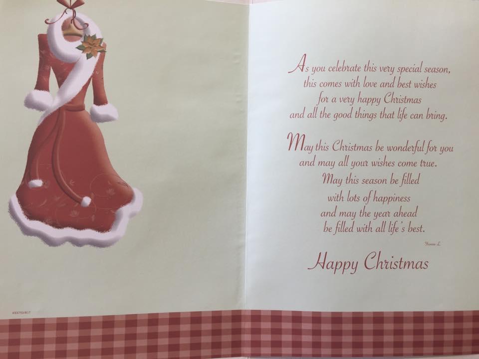 Granddaughter You're Very Special Christmas Greeting Card With Nice Sentimental Verse