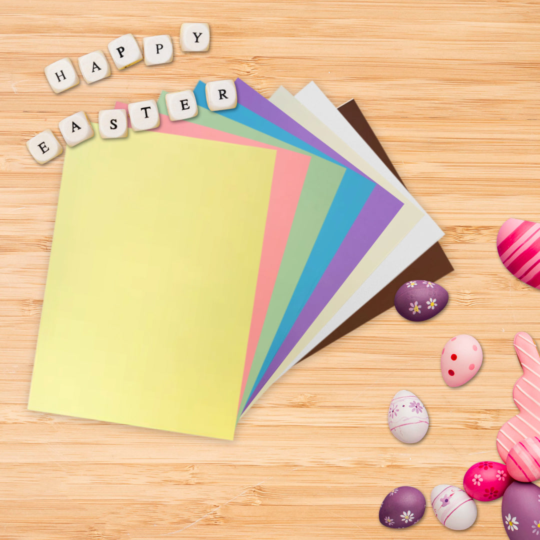 Pack of 800 A5 Assorted Easter Coloured 75gsm Craft Paper Sheets – 8 Colours (100 each)
