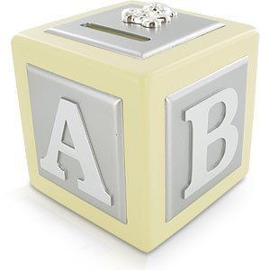 BUTTON CORNER SILVER PLATED MONEY BOX
