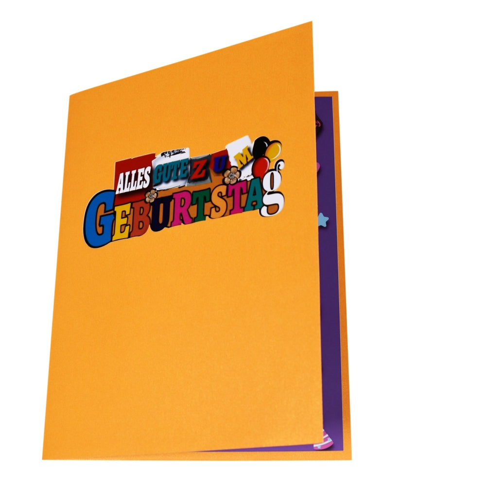 “Alles Gute zum Geburtstag” German Birthday 3D Pop Up Greeting Card