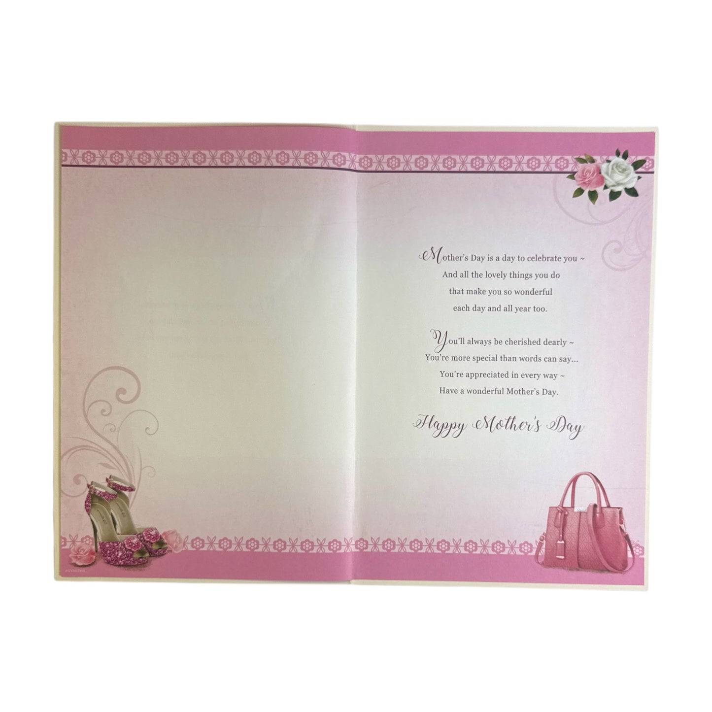 For A Special Mum Shoes And Purse Design Mother's Day Card
