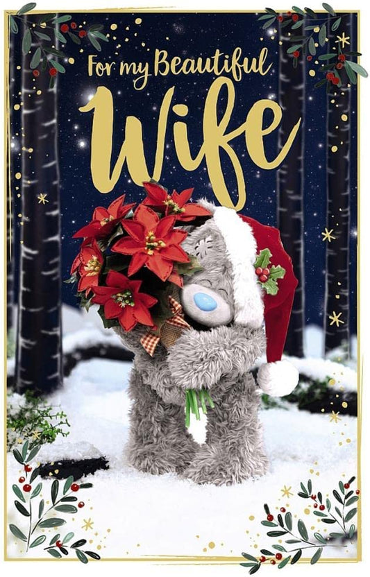 3D Holographic Beautiful Wife Christmas Card