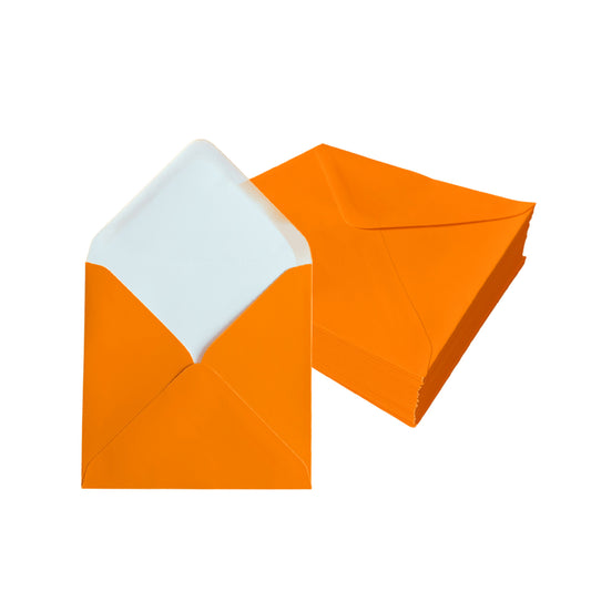 Pack of 1000 Vivid Sunshine Orange 155x155mm Gummed Envelopes