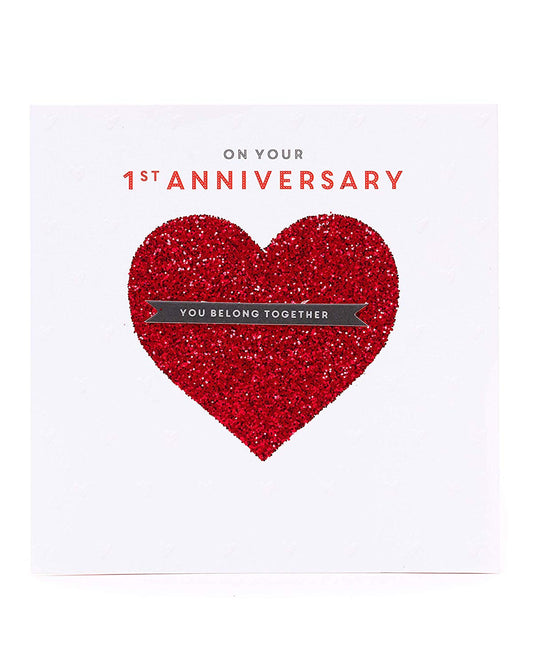 You Belong Together 1st Wedding Anniversary Card