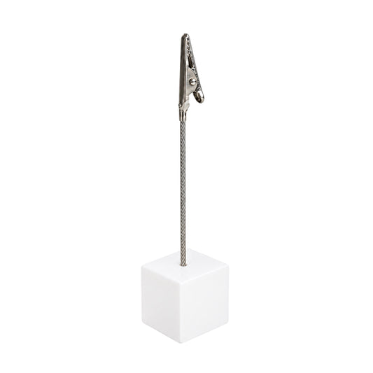 Photo Holder Clip with Square White Coloured Resin Base