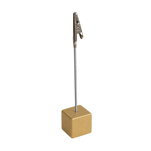 Photo Holder Clip with Square Gold Coloured Resin Base