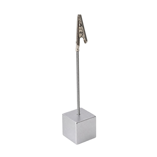 Photo Holder Clip with Square Silver Coloured Resin Base