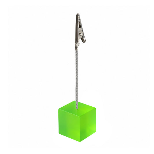 Photo Holder Clip with Square Green Coloured Resin Base