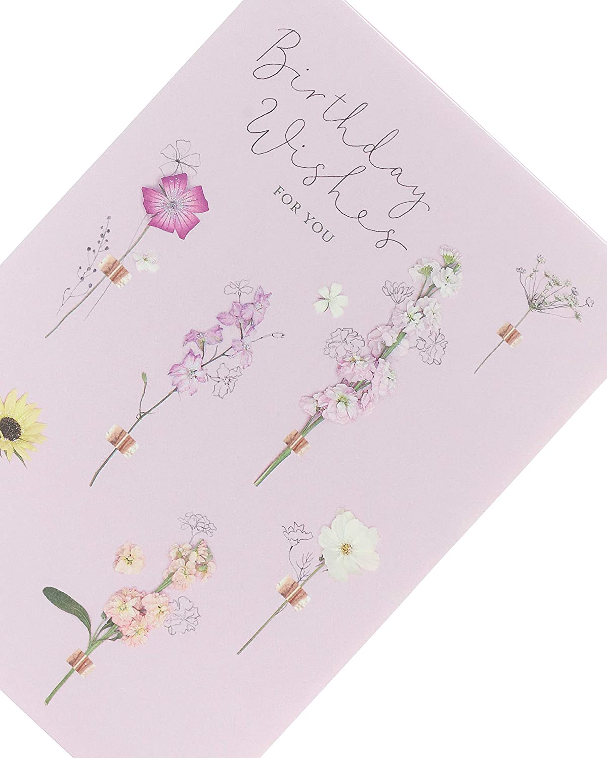 Lavender Floral Design Birthday Card For Her