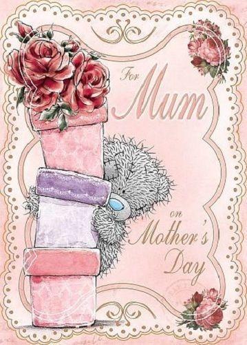 Bear With Pots For Mum on Mother's Day Card