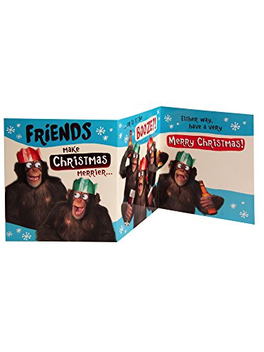 Friends Make Christmas Merrier Christmas Card 