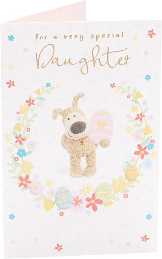 A Very Special Daughter Boofle With an Egg Easter Card