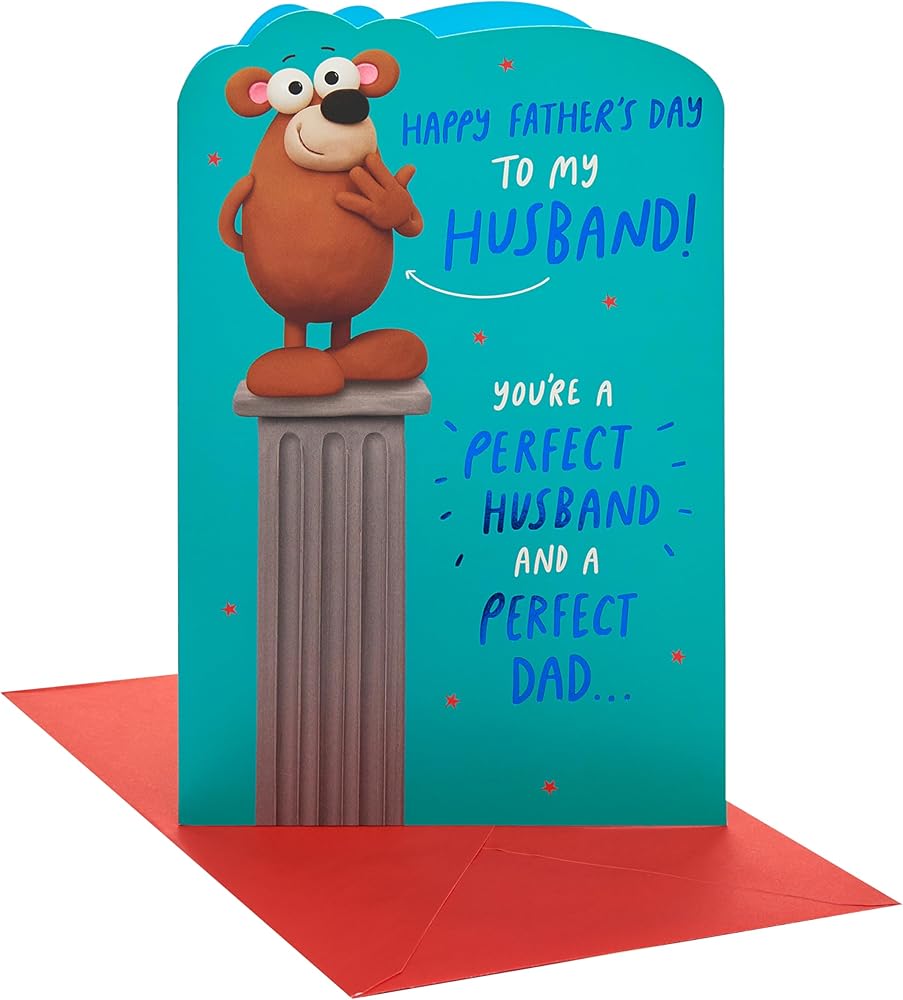 Bear on a Pedestal Design Husband Father's Day Card
