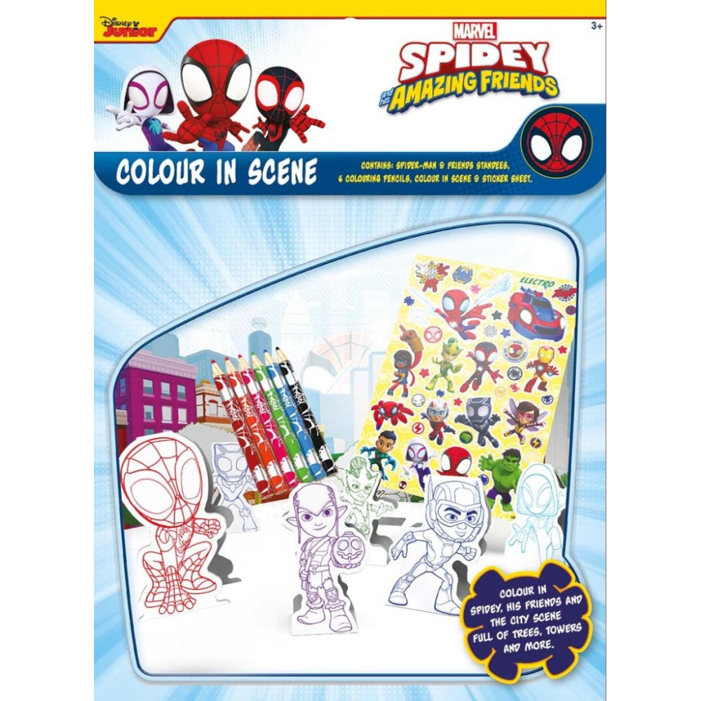 Spidey & Friends Colour in Scene