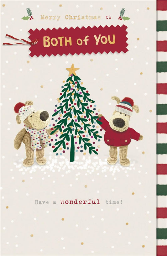 Boofles Standing Next To Xmas Tree Both Of You Christmas Card