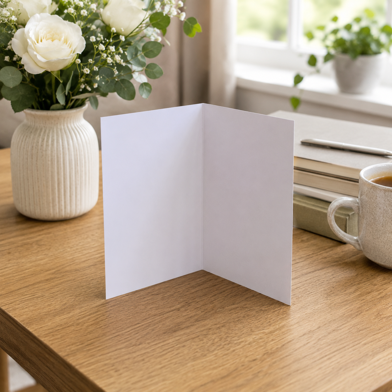 Pack of 10 A6 Blank White 260gsm Greeting Cards – Design Your Own Cards