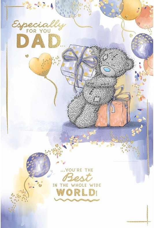 Bear With Gifts Best Dad Birthday Card