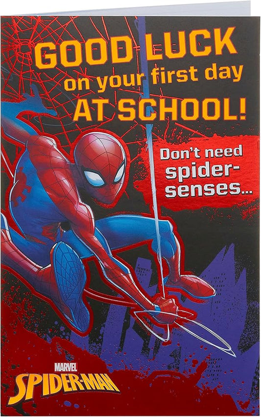 Spiderman Design Marvel First Day At School Card