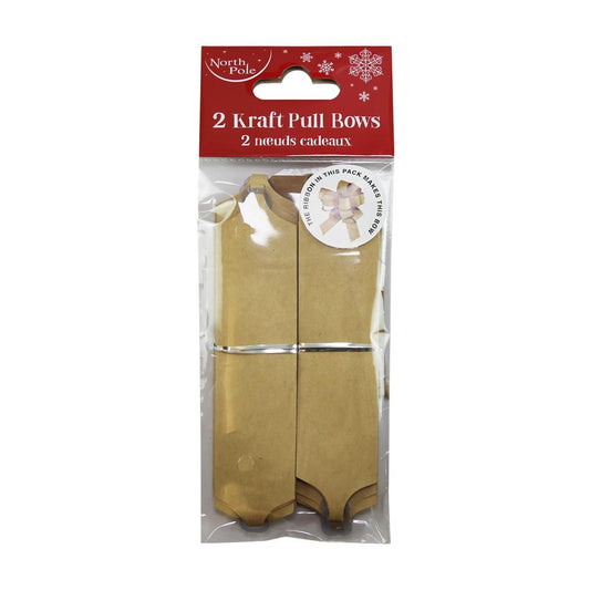 Pack of 24 Christmas Kraft Pull Bows