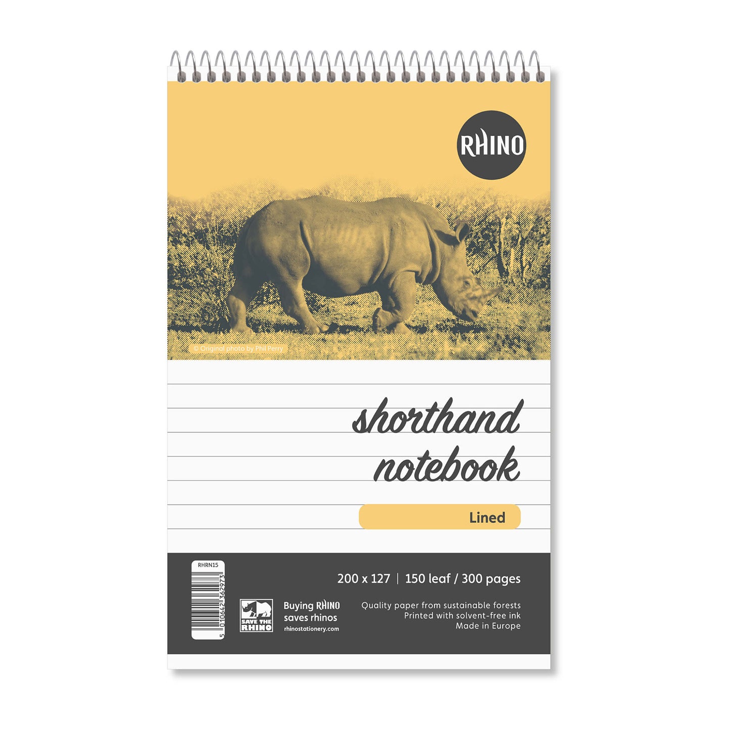 Rhino 200 x 127mm 150 Leaf 8mm Lined Shorthand Notepad