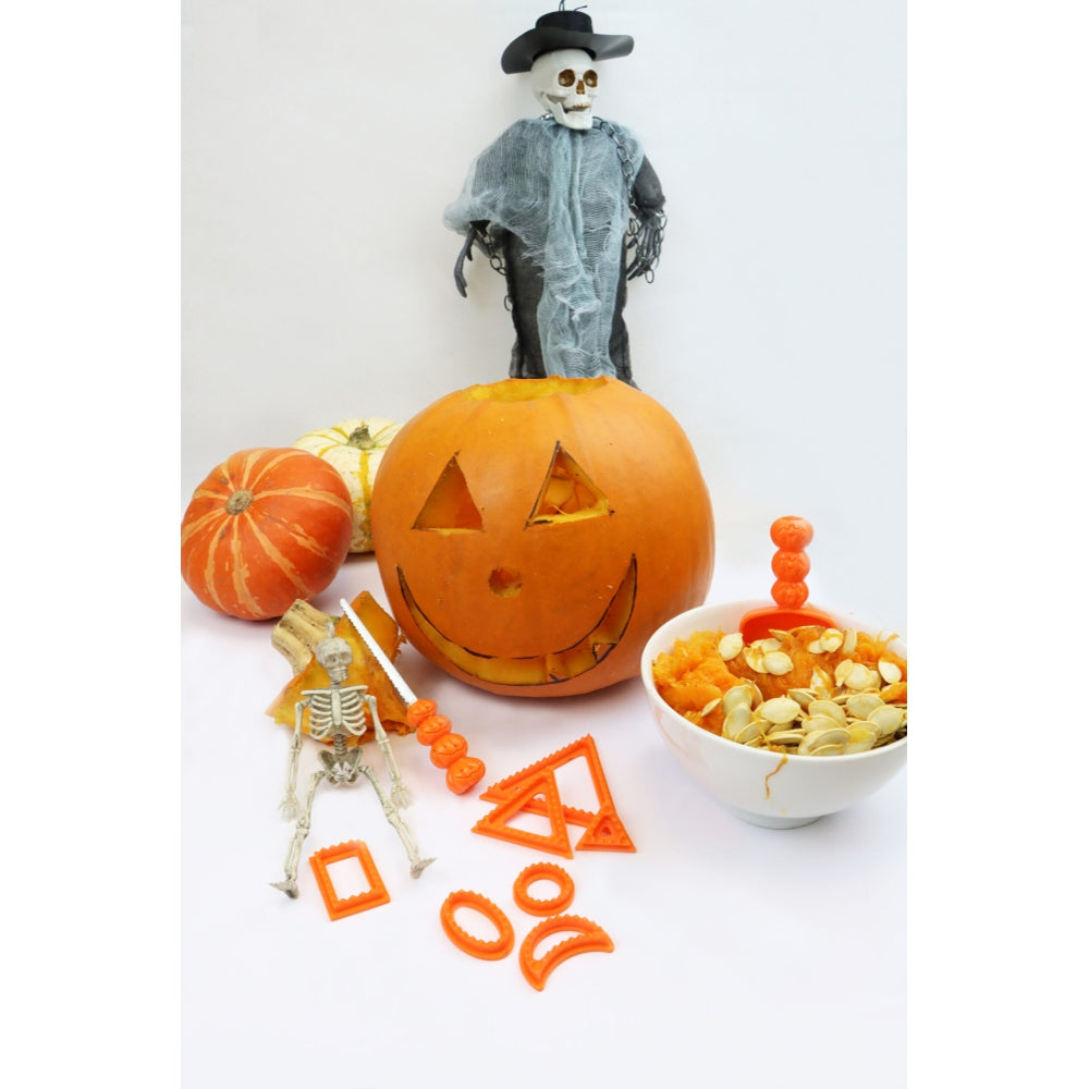 9 Piece Pumpkin Carving Tool Set Halloween Party Stencils Cutter Scooper