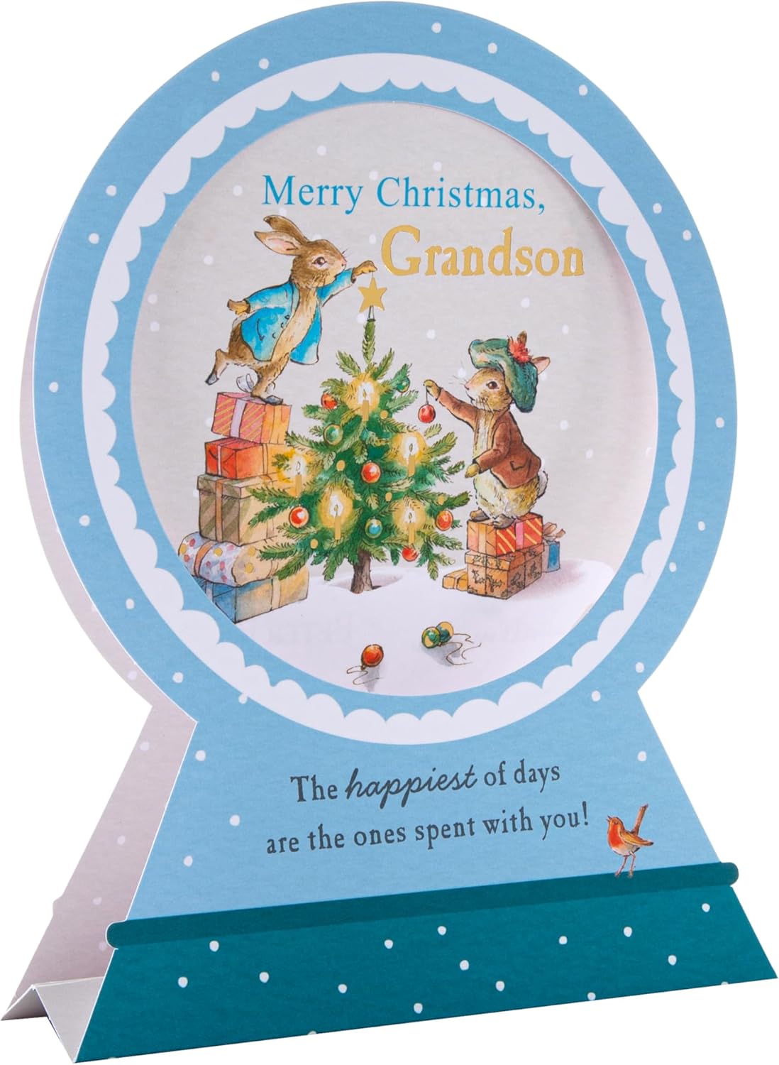 Peter Rabbit Grandson Christmas Card