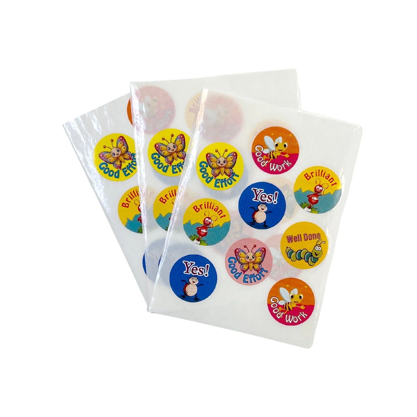 Pack of 162 Motivational Bugs 24mm Round Self-Adhesive Labels