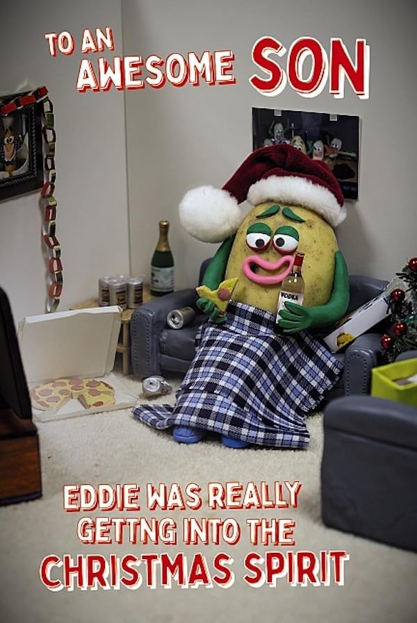 Couch Potato Humorous Son Christmas Card