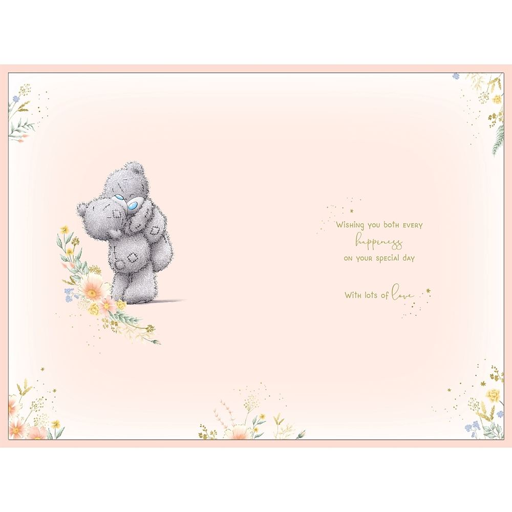 Bears Holding Flower Daughter and Son in law Anniversary Card