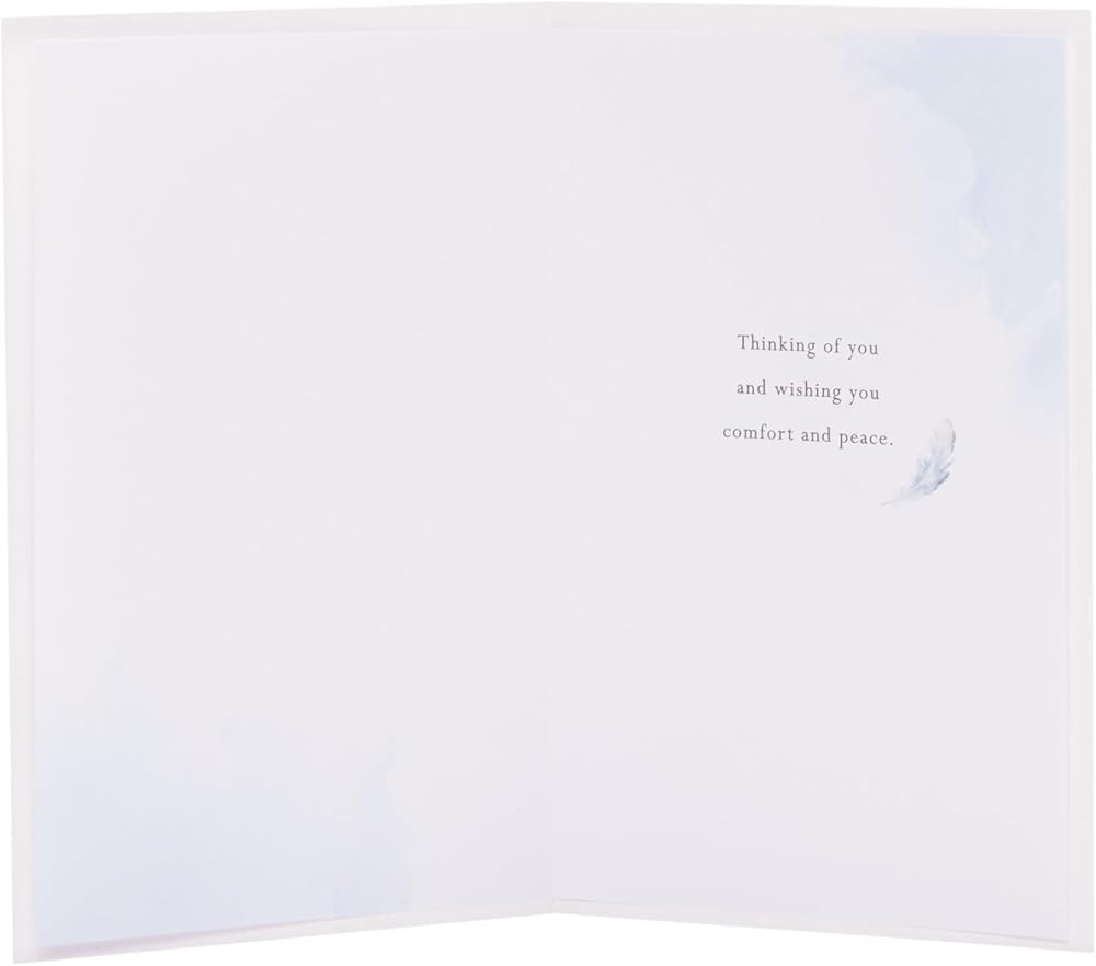 Feather & Butterfly Design Sympathy Card