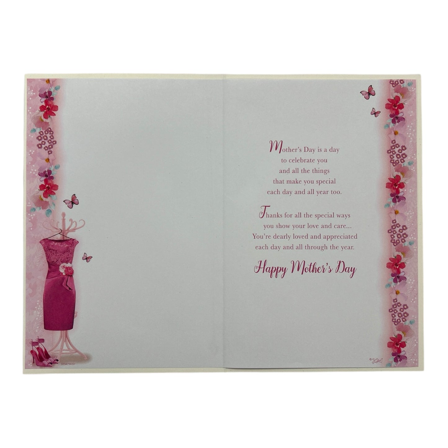 To A Special Nanna Beautiful Pink Dress Design Mother's Day Card
