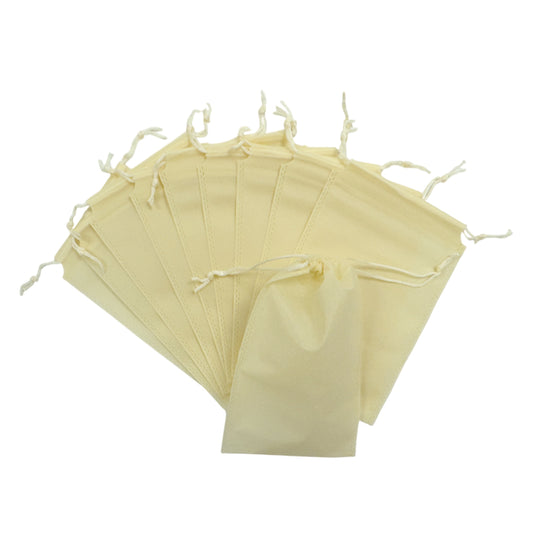 Pack of 100 Ivory Coloured 35x25cm Non-Woven Drawstring Bags