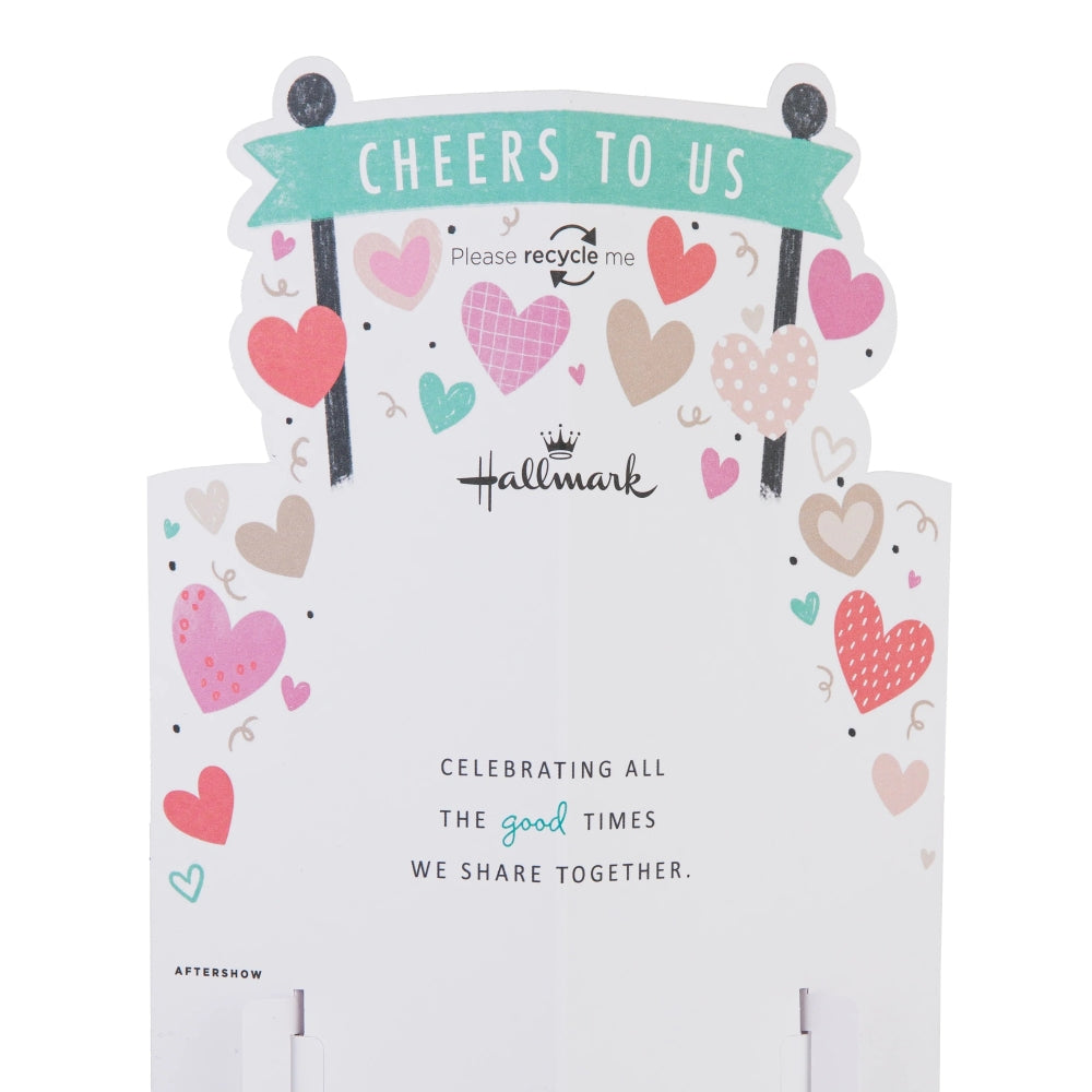 3D Pop-Up Champagne Bottle Design Anniversary Card