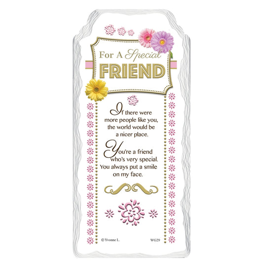 For a Special Friend Sentimental Handcrafted Ceramic Plaque