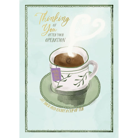 Tea Cup Design Get Well Soon After Your Operation Card