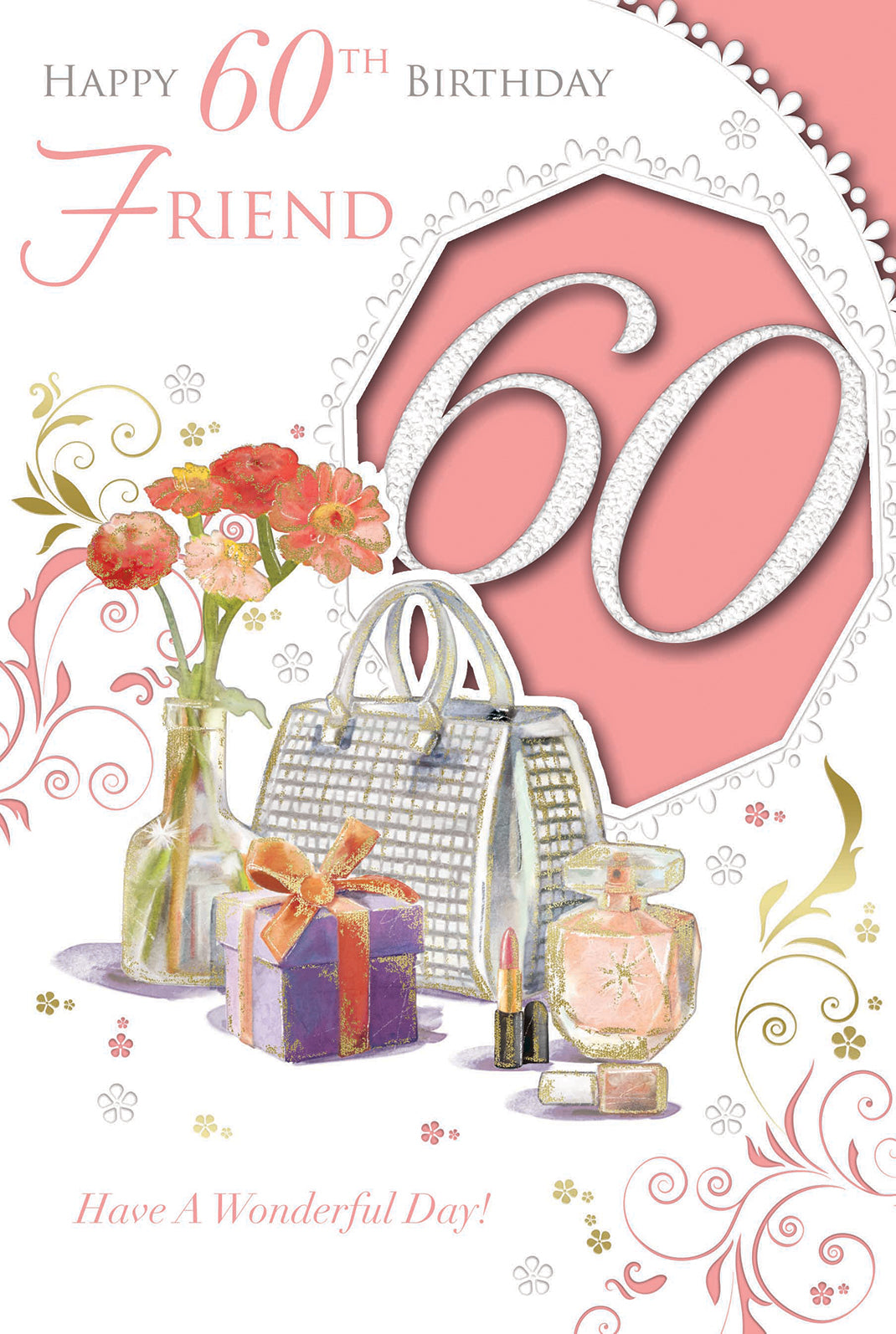Happy 60th Birthday Wonderful Design Female Friend Celebrity Style Card