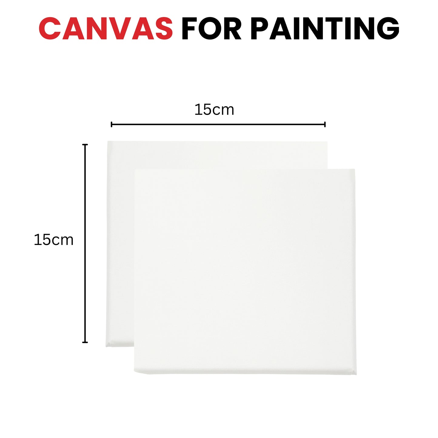 Stretched Mini Canvas Wooden Frame 280gsm 15x15cm