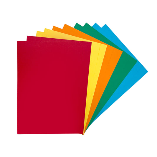 Pack of 250 A4 Assorted Primary Coloured Card 160gsm Sheets