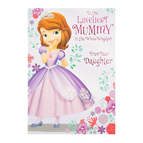 To The Loveliest Mummy Cute Princess Sofia Mother's Day Card From Your Daughter 