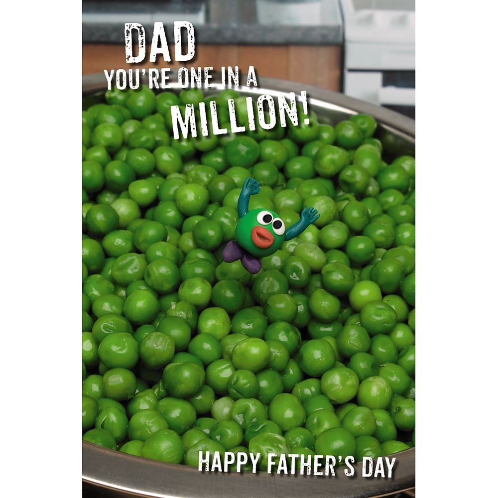 Dad 'One In A Million Peas Funny Father's Day Card