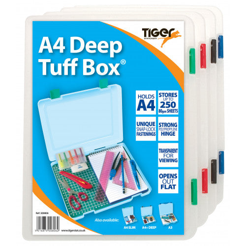 A4 Tuff Box Deep - Assorted Coloured Clip 