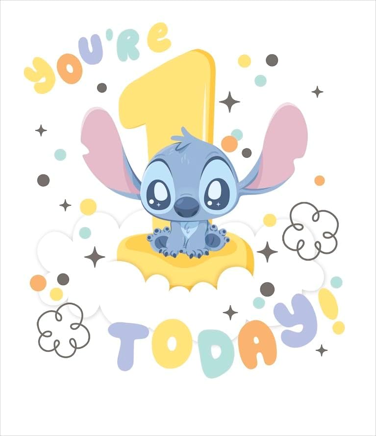 Unique Stitch Design for Girls 1st Birthday Card